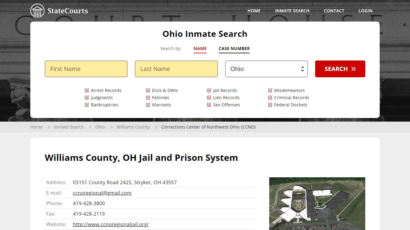 Corrections Center of Northwest Ohio (CCNO) Inmate Records Search, Ohio ...