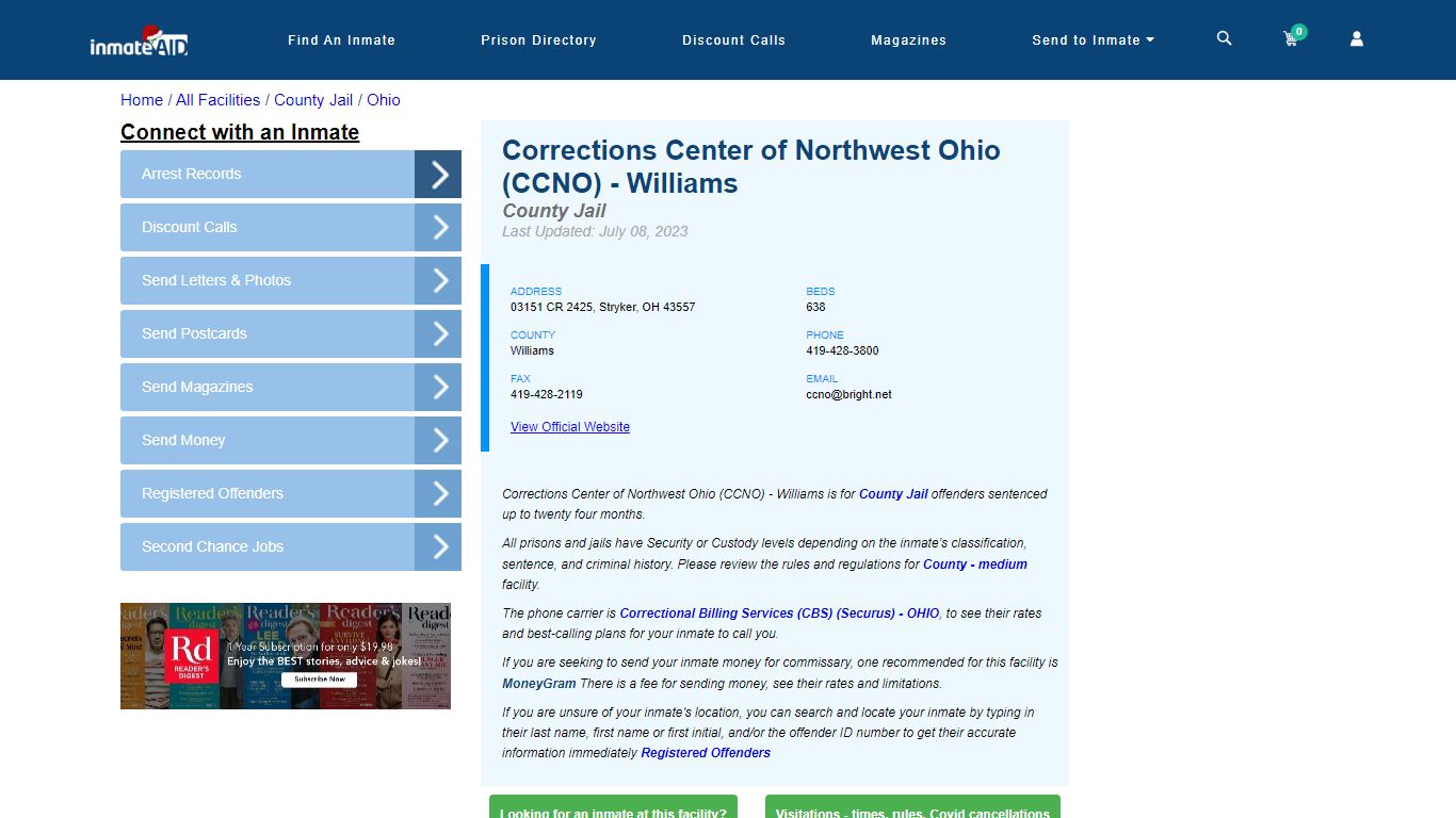 Corrections Center of Northwest Ohio (CCNO) - Williams